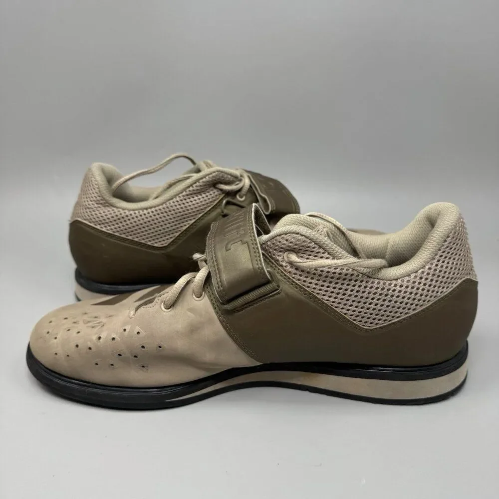 Adidas Powerlift 3.1 Men's Size 12 Beige Olive Brown Weightlifting Shoes BA8017